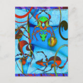 TropicalDog Blue Briefkaart (Voorkant)