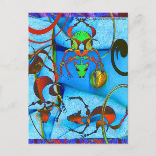 TropicalDog Blue Briefkaart (Voorkant)