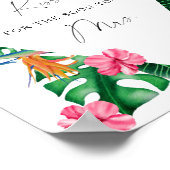 Tropicals - Hoeveel kisses vrijgezellenfeest spel Poster (Hoek)