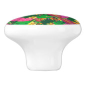 Tropicana Garden Tropical Floral Flowers Keramische Knop (Zijkant)