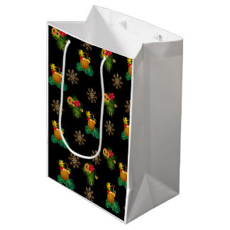 Tropicas - Cadeauzak Ananas Elegant Zwart Medium Cadeauzakje