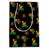 Tropicas - Cadeauzak Ananas Elegant Zwart Medium Cadeauzakje (Voorkant)