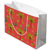 Tropicas - Coral Christmas Gift Bag Groot Cadeauzakje (Achterkant Gekanteld)