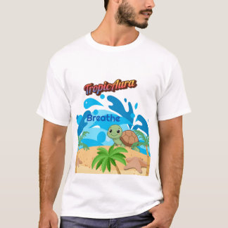 TropicAura Breathe Tropisch Strand Schildpad T-Shi T-shirt