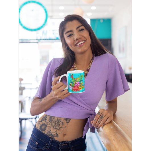 TropiColor Fusion Macaw & Bloemen Serenade Koffiemok