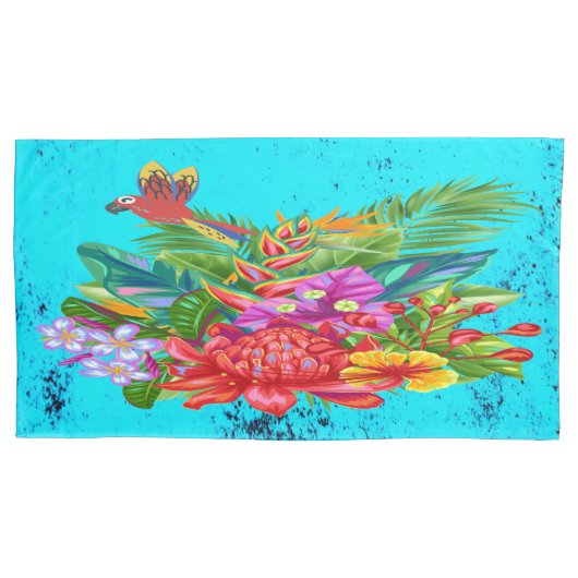 TropiColor Fusion Macaw & Bloemen Serenade Kussensloop (Voorkant-Links)