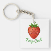 TropiCool Aardbei – Schattigee Acryl Sleutelhanger (voorkant)