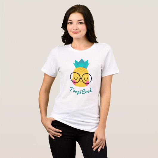 TropiCool Ananas T-Shirt – Leuke zomer Fruit Des (Voorkant volledig)