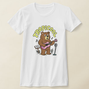 Tropicool Beer Ukulele Spelend – Grappige Muziekme T-shirt