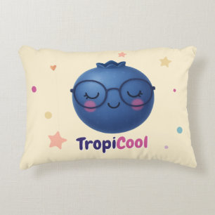 TropiCool Blueberry – Kawaii Fruit Accent Kussen