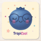 TropiCool Blueberry – Sweet & Cool Tafel Accent Kartonnen Onderzetters (Voorkant)
