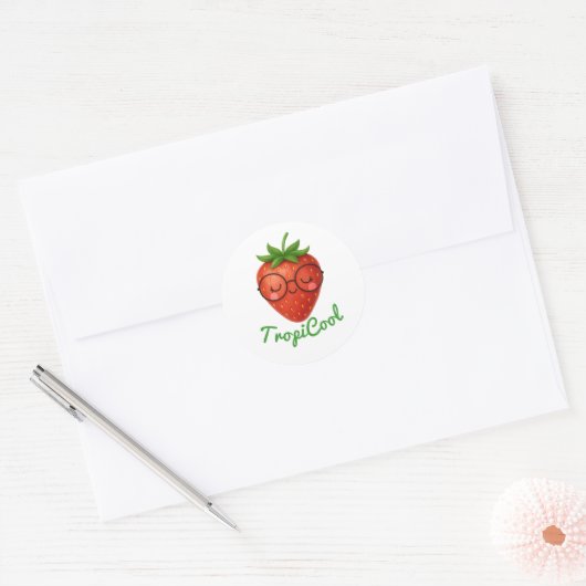 TropiCool Strawberry – Fun & Fresh Fruit Sticker (Envelop)