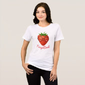 TropiCool Strawberry – Schattige T-shirt (Voorkant volledig)