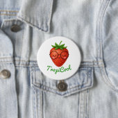 TropiCool Strawberry – Schattigee Glossy Button Pi (In situ)