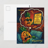 TropiCool Tony’s Nightmare – Ananas op Pizza Briefkaart (Voorkant / Achterkant)