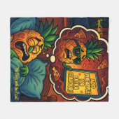 TropiCool Tony’s Nightmare – Ananas op Pizza Fleece Deken (Voorkant (Horizontaal))