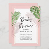 Tropics Baby Shower Uitnodiging Tropisch Hawaï (Voorkant / Achterkant)