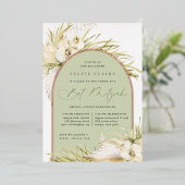  tropics Bat Mitzvah Folie Uitnodiging (Staand Voorkant)