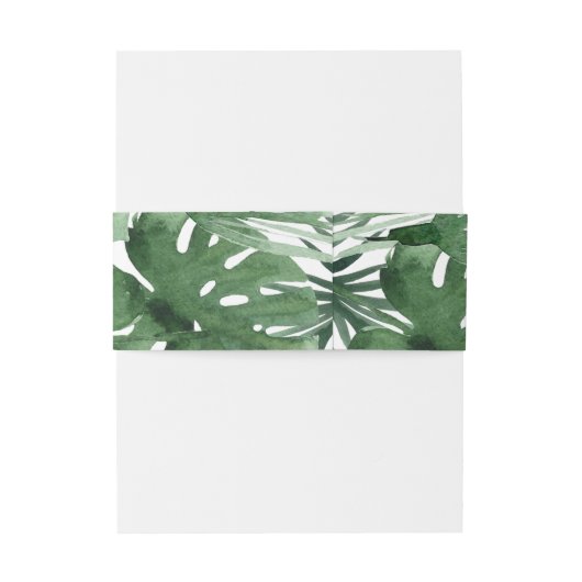 Tropics Belly Band Uitnodigingen Wikkel (Achterkant Voorbeeld)