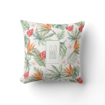 Tropics Bloemenblad Fantasie met Monogram