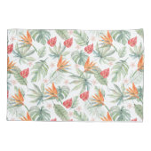 Tropics Bloemenblad Fantasie met Monogram Kussensloop (Achterkant)