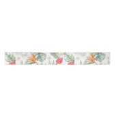 Tropics Bloemenblad Fantasie met Monogram Satijnen Lint (Voorkant)