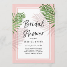 Tropics Bridal Shower Invitation Tropical Hawaii