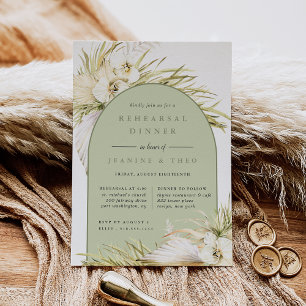 tropics ceremony rehearsal Dinner Invitati Kaart