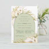  tropics ceremony rehearsal Dinner Invitati Kaart (Staand voorkant)