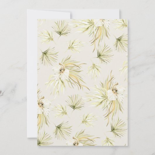  tropics ceremony rehearsal Dinner Invitati Kaart (Achterkant)