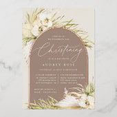 Tropics Christening Folie Uitnodiging (Voorkant)