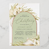  Tropics Christening Folie Uitnodiging (Voorkant)