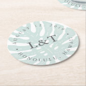  tropics Destination Wedding Ronde Kartonnen Onderzetter (Gebogen)