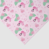 Tropics Flamingo Vogel Bloem Patroon Lichtroze Tissuepapier (Detail)