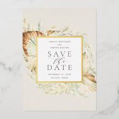 Tropics Folie Sla de datumkaart op Folie Uitnodiging (Voorkant)