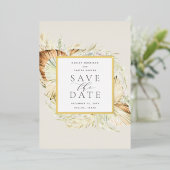 Tropics Folie Sla de datumkaart op Folie Uitnodiging (Staand Voorkant)