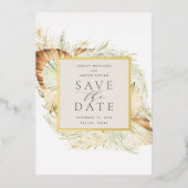  Tropics Folie Sla de datumkaart op Folie Uitnodiging (Voorkant)