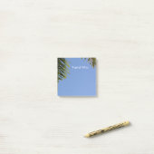 Tropics Palm Fronds Sky Blue  Post-it® Notes (Op bureau)