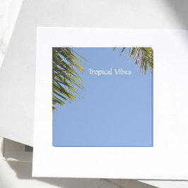 Tropics Palm Fronds Sky Blue  Post-it® Notes