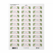 Tropics Return Address Label Tropical Beach Palm (Full Sheet)