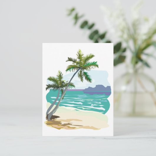 Tropics Scene Briefkaart (Staand voorkant)