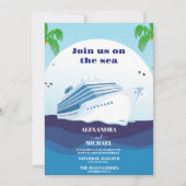 Tropics Seascape Beach Cruise Bruiloft Kaart (Voorkant)