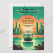 Tropics Seascape Beach Cruise Bruiloft Kaart (Voorkant)