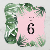 Tropics Tafel Nummers Kaart (Voorkant / Achterkant)