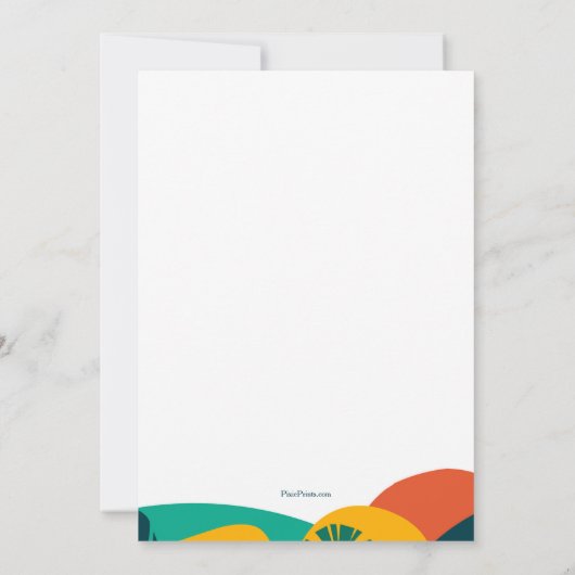 Tropics Tiki Uitnodiging van de Tijdreeks (Achterkant)