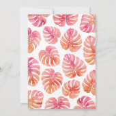 Tropisch 1e verjaardagsfeest roze zomerstrand kaart (Achterkant)