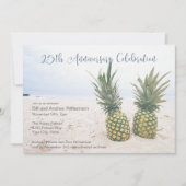 Tropisch 25-jarig jubileumfeest kaart (Voorkant)