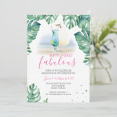 Tropisch 50 en Fabulous 50th Birthday Kaart (Staand voorkant)