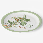 Tropisch 50- en Fabulous Palm Trees 50th Birthday Papieren Bordje (Gekanteld)