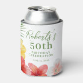 Tropisch 50ste verpartijfeest blikjeskoeler (Blikje Voorkant)